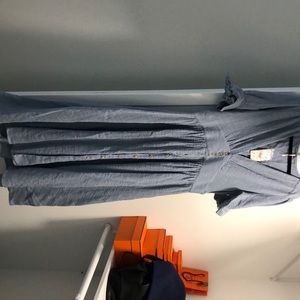 Blue Free people button down dress